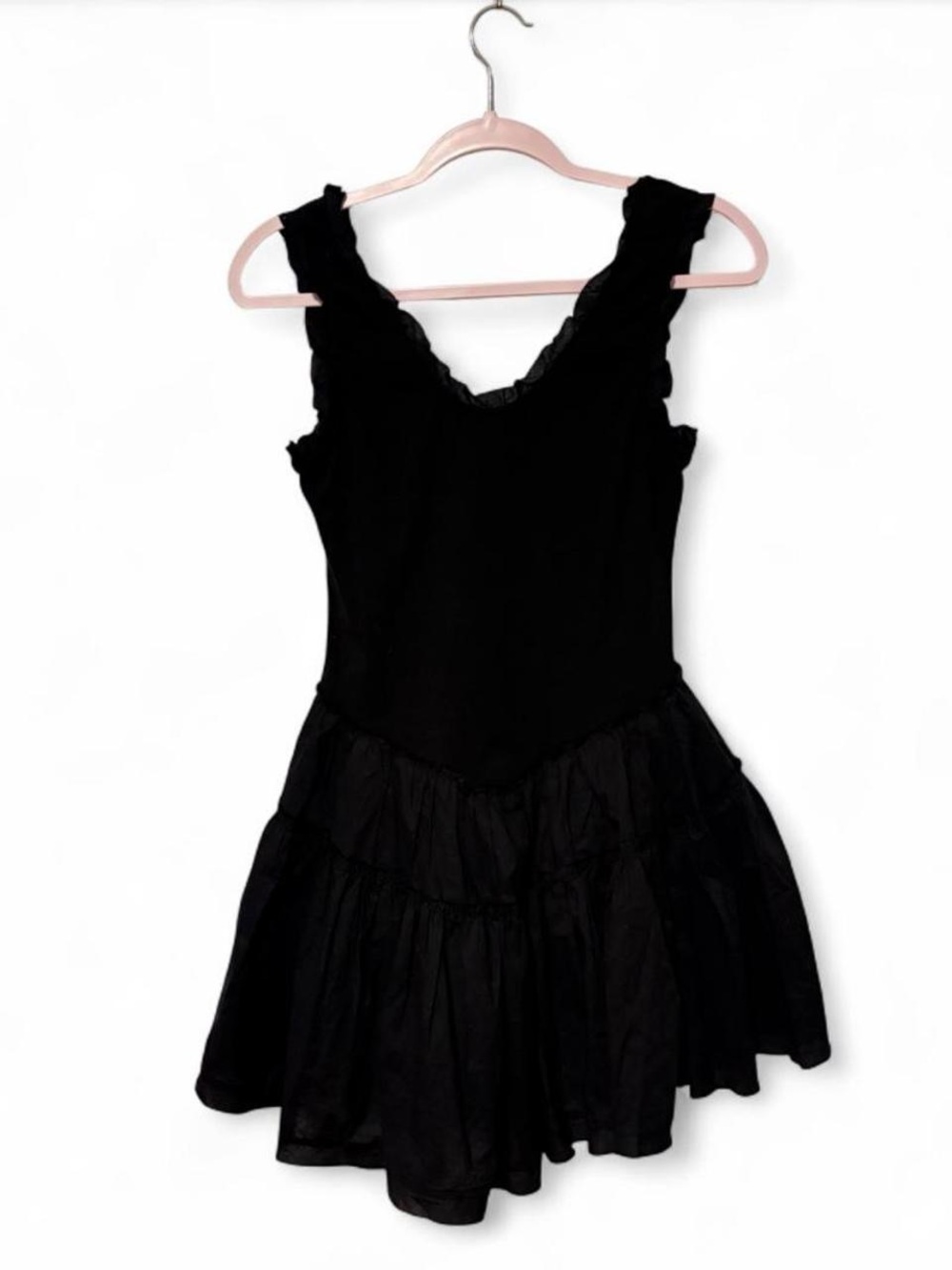 NWT cute black mini dress 100% cotton small